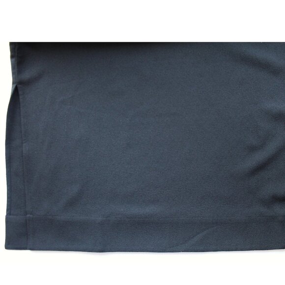 GANNI Crepe Midi Dress / Size 38 / US 6 / Black Slit Volumous Sleeves - Picture 7 of 9